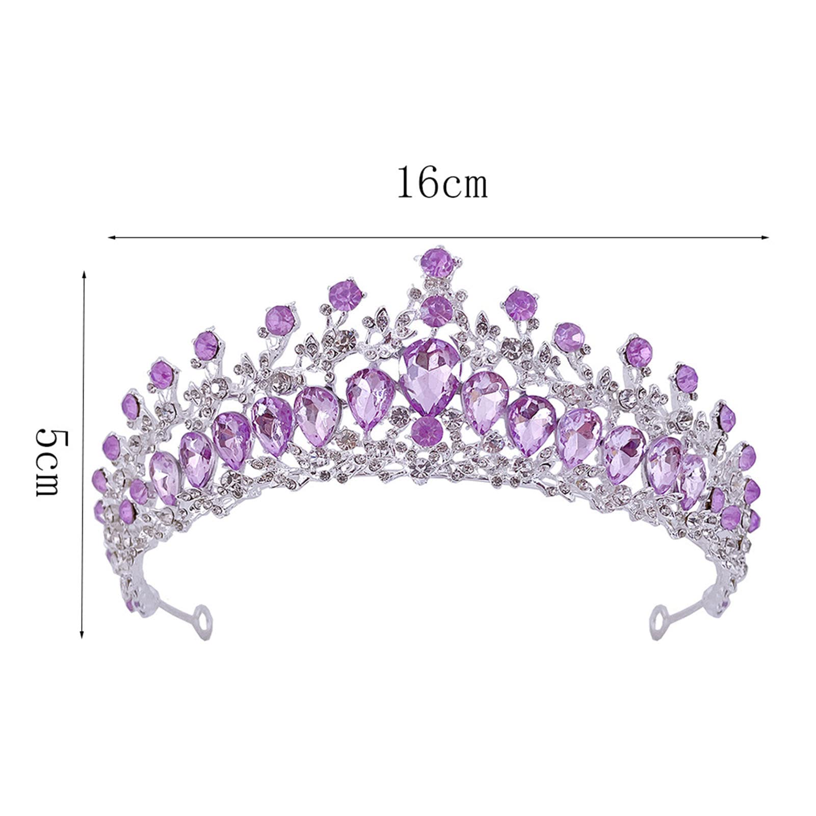 Keenso Corona de Novia, Corona de Diamantes de Imitación de Aleación de Zinc Exquisita de Moda Brillante para Baile de Graduación