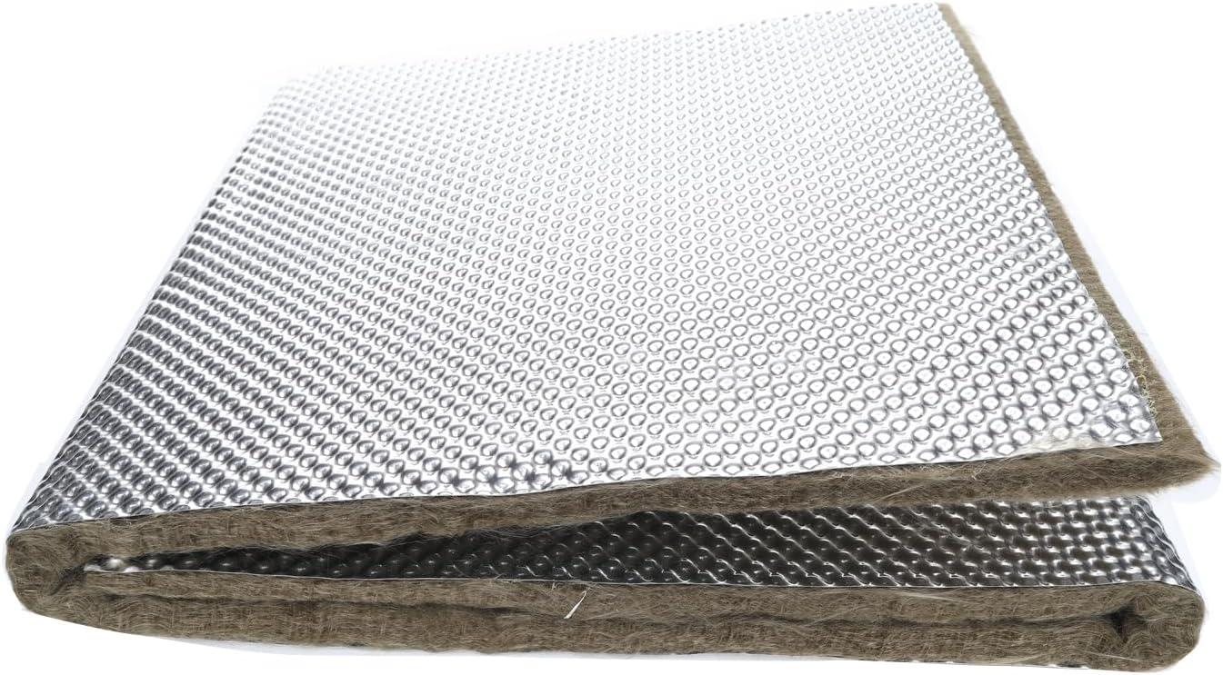 AC PERFORMANCE Basalt Laminated Aluminum Heat Shield Insulation Armor for Exhaust headers, Manifolds, Turbo housing, 1/2" Thick x 1' Wide x 3' Long