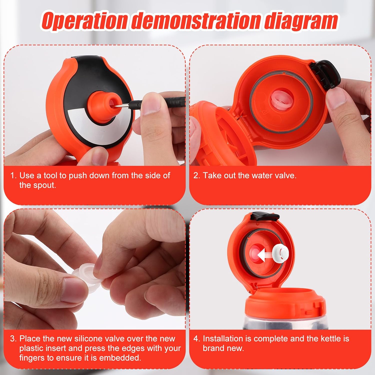Gosknor 4pcs Dispensing Rubber Valves Compatible with Gatorade Water Bottle image 4