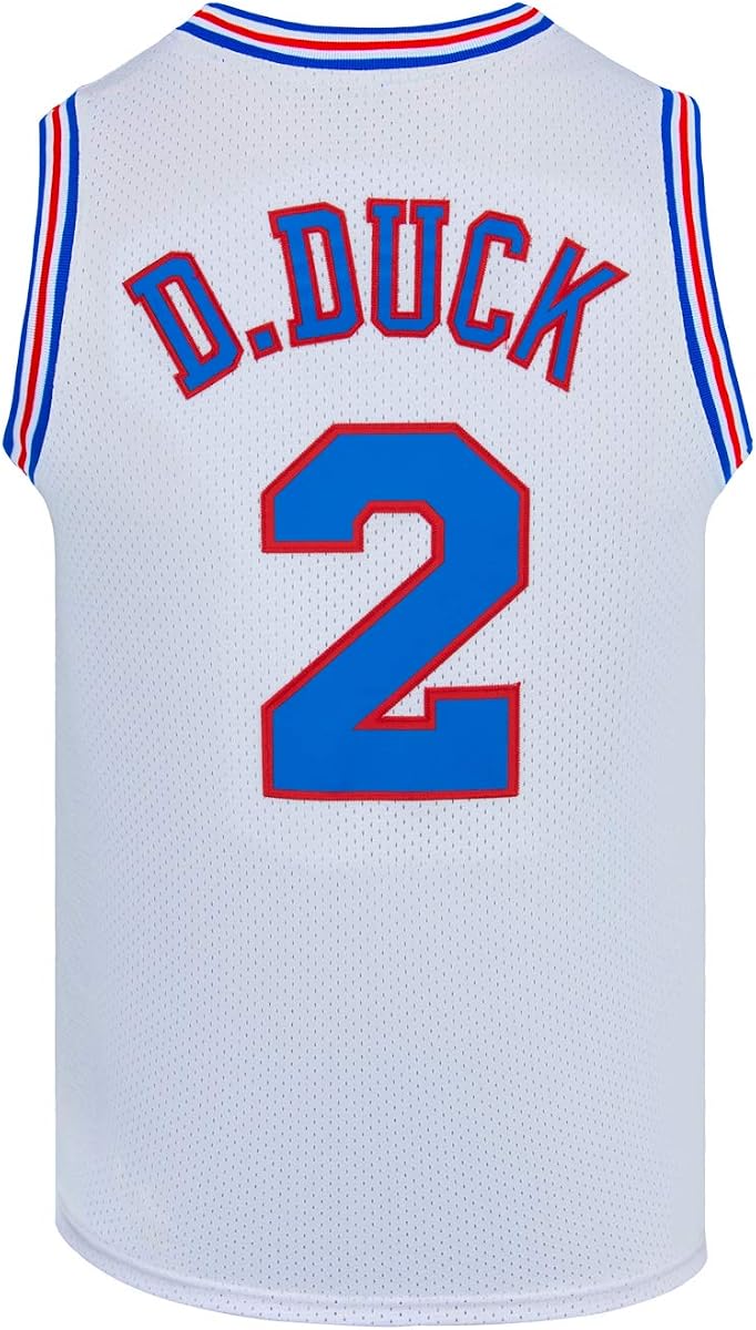 CNALLAR Camiseta de baloncesto para hombre #2 D Duck 90s Moive Space Camisas