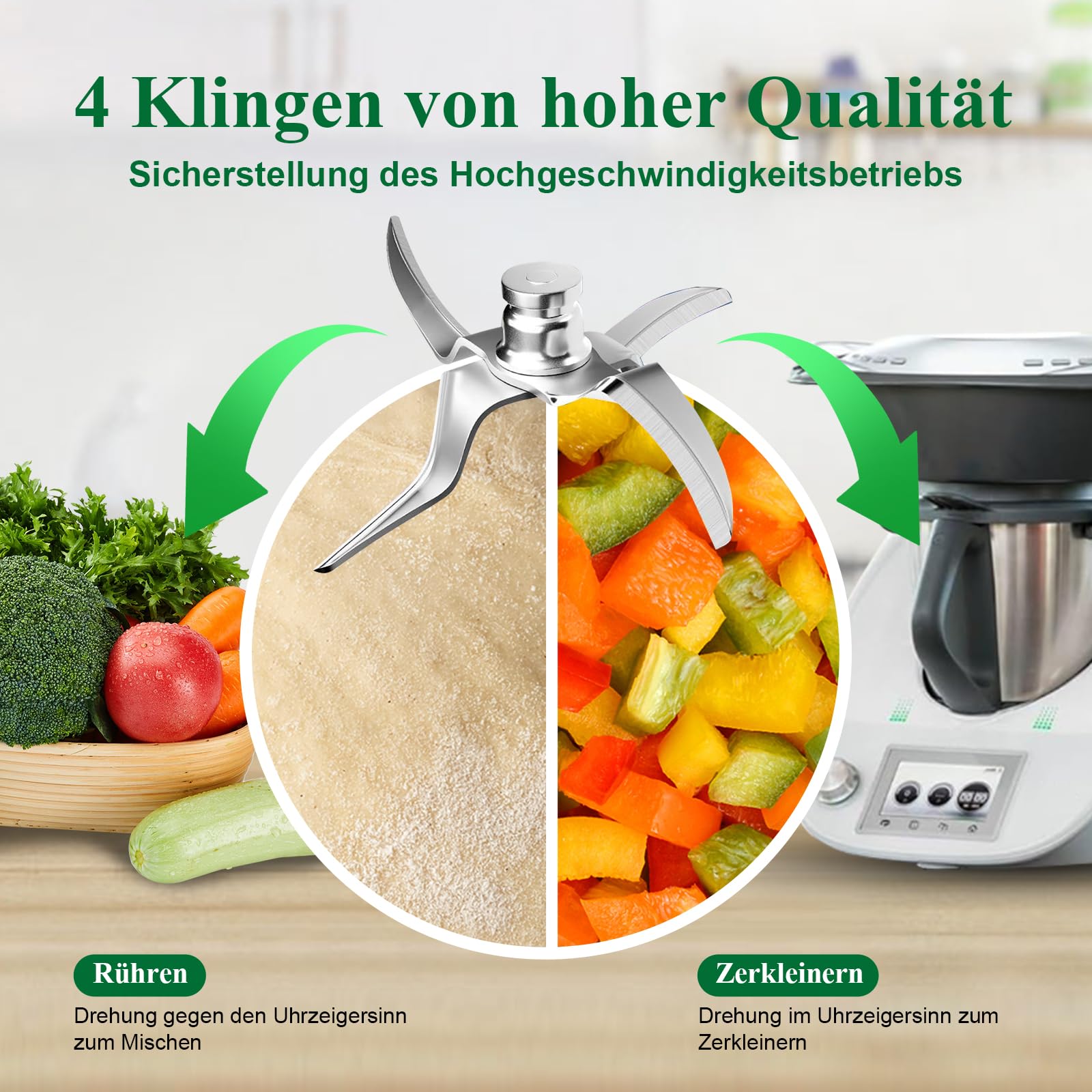 Set lame in acciaio inossidabile SUS420 per Vorwerk Therмоmix Bimby TM5 TM6 TM7 Accessori Therмоmix Cucina Processore TM5 TM6 TM7 Coltelli di ricambio Accessori Vorwerk Therмоmix