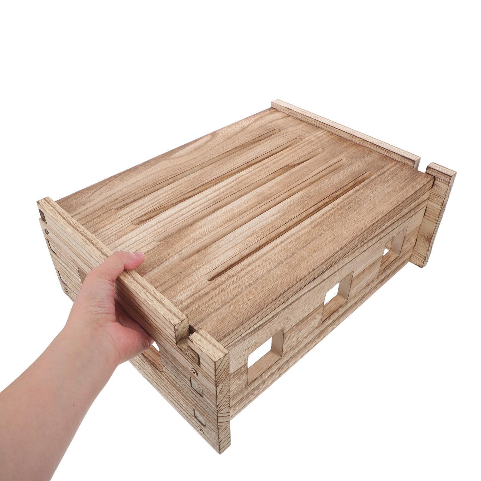 SOLUSTRE WLAN Router Aufbewahrungsbox zur Wandmontage mit Kabelorganisator für Modem und Router Platzsparende Lagerung im Wohnzimmer oder Büro Stilvolles Design