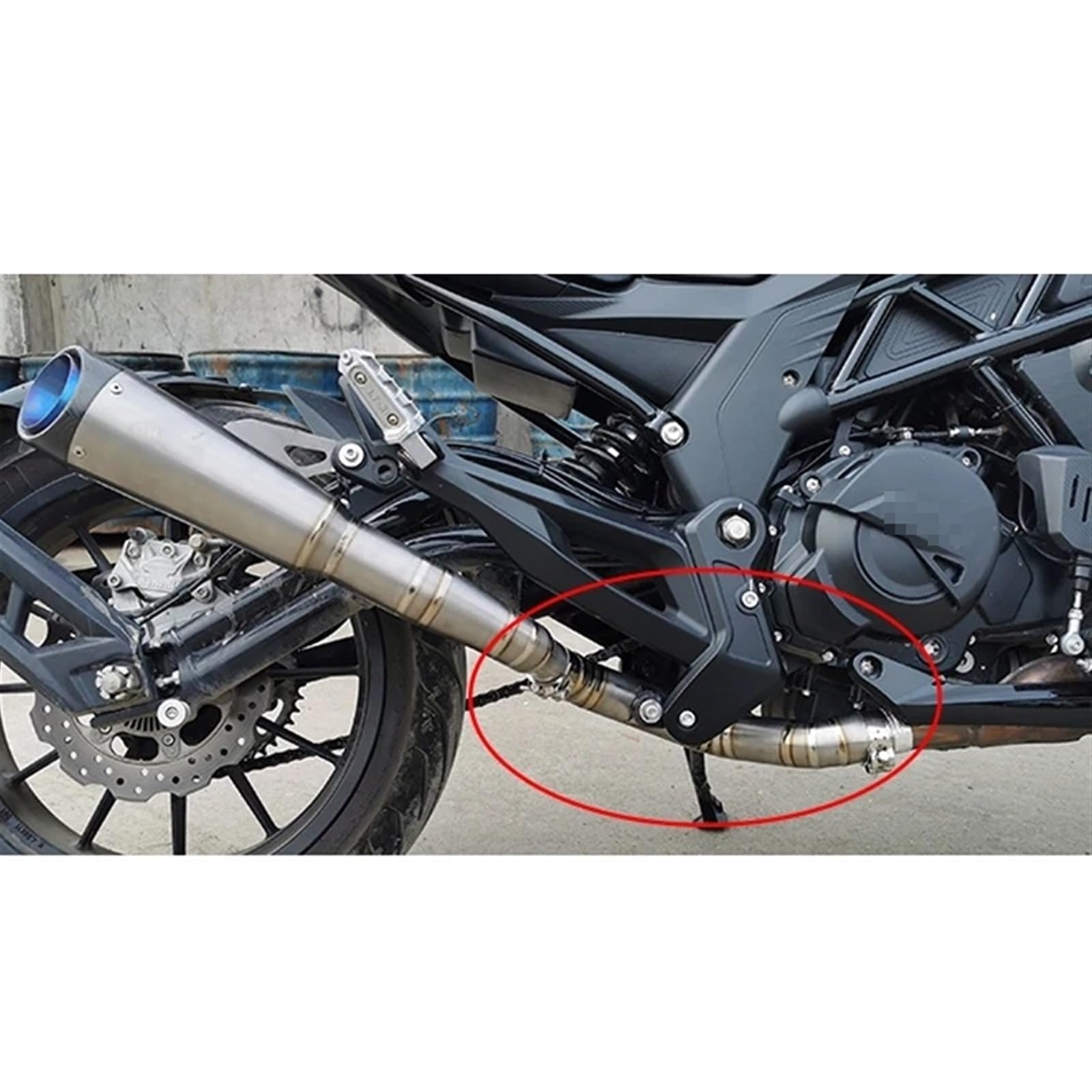 Moto Modificato Moto Fuga Tubo Per Benelli 502 c 502C Antiscivolo Moto Catalizzatore Eliminare Collegamento Centrale Tubo Eliminatore Sistema di Scarico Avanzato Fuga Moto Silenziatore (Color : A1)