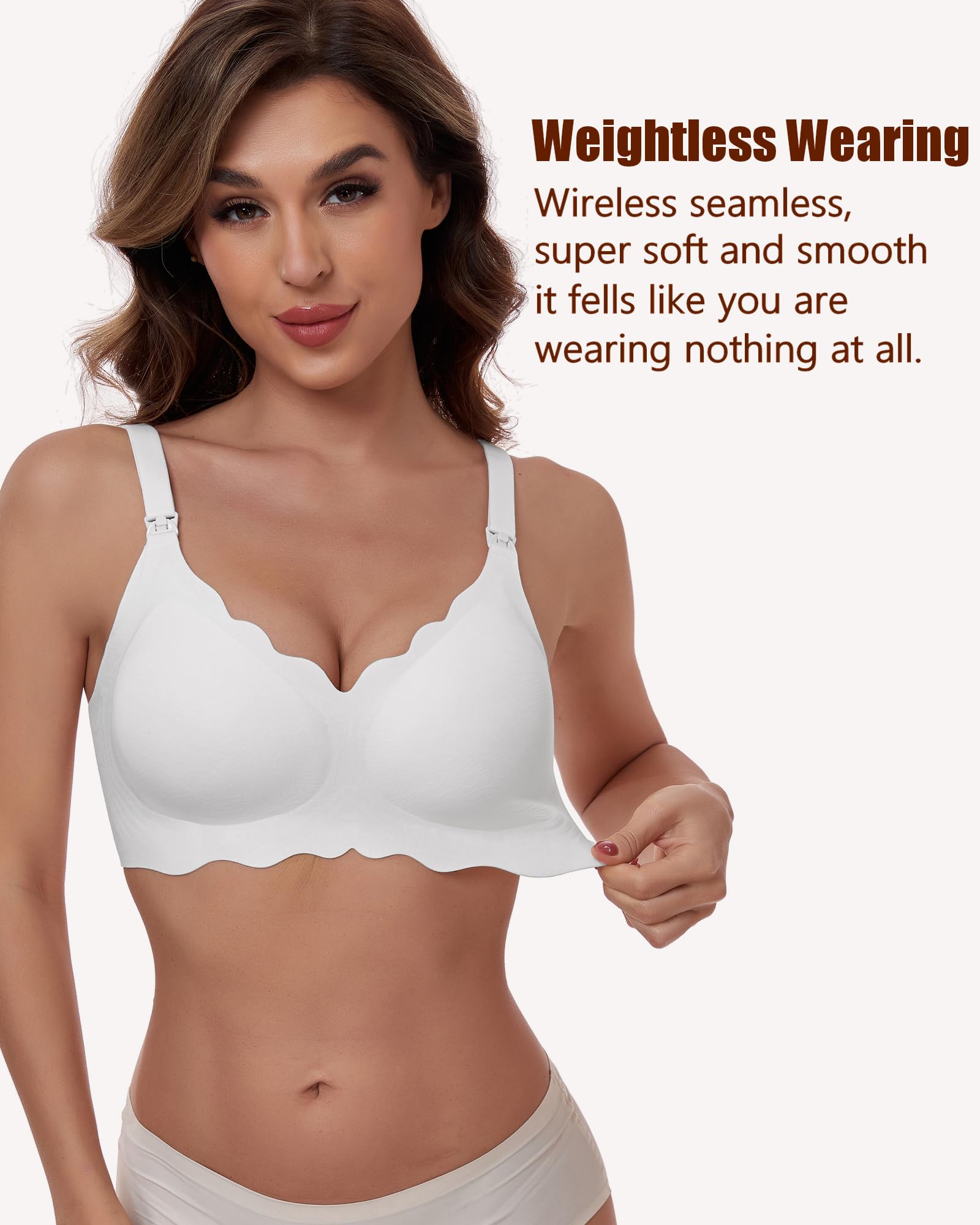 As Fairy Still-BHS Zum Stillen, Kabelloser Nahtloser Schwangerschafts-BH Ultra Komfort Schwangerschafts Schlaf Bralette für Frauen