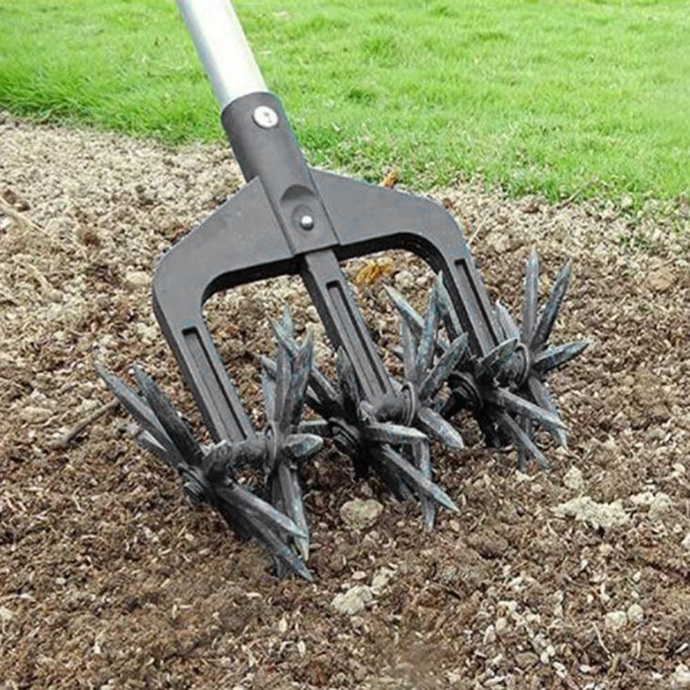 Escarificador de para herramientas de jardinería 2 en 1, escarificador, rototiller ventilado