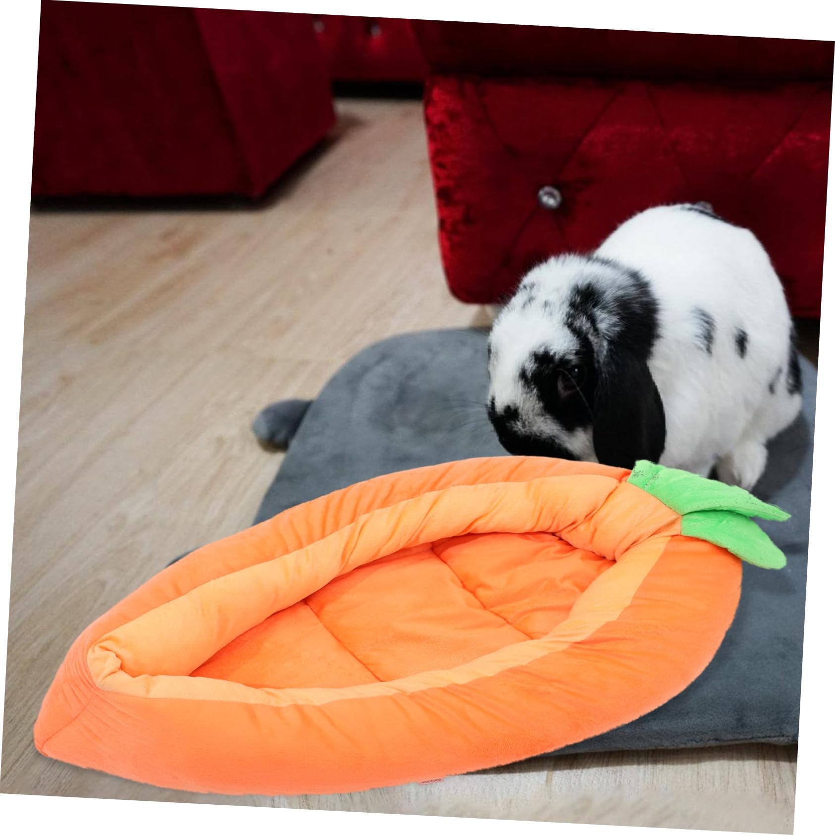 Karottenförmiges Kaninchenschlafnest für Haustiere, Orange | Kleintier für Winter und Drinnen, Stoff Ausführung, Tragbar, für Kleine Hunde und Katzen Zufällige Farbe