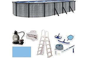 Blue Wave San Pedro 15x30-ft Oval Above Ground Steel Wall Swimming Pool...
