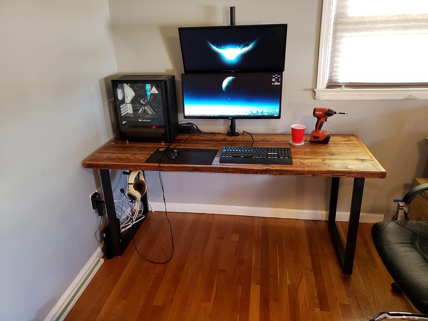 Amаzіng 🔥 uyoyous Metal Table Legs Desk Legs 28Height x25.6Wide Set of 2 Heavy Duty Square Tube Black Cast Iron Desk Legs Coffee Table Legs Industrial Dining Table Legs for DIY Coffee Table Furniture Bench