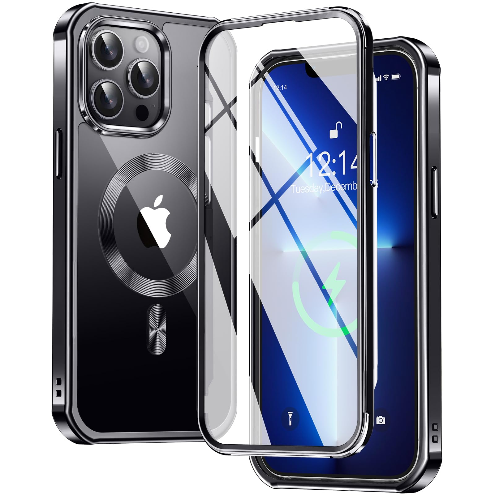 Amazon.co.jp: 【両面保護・MagSafe対応】FONKCASE iPhone13 Pro 用