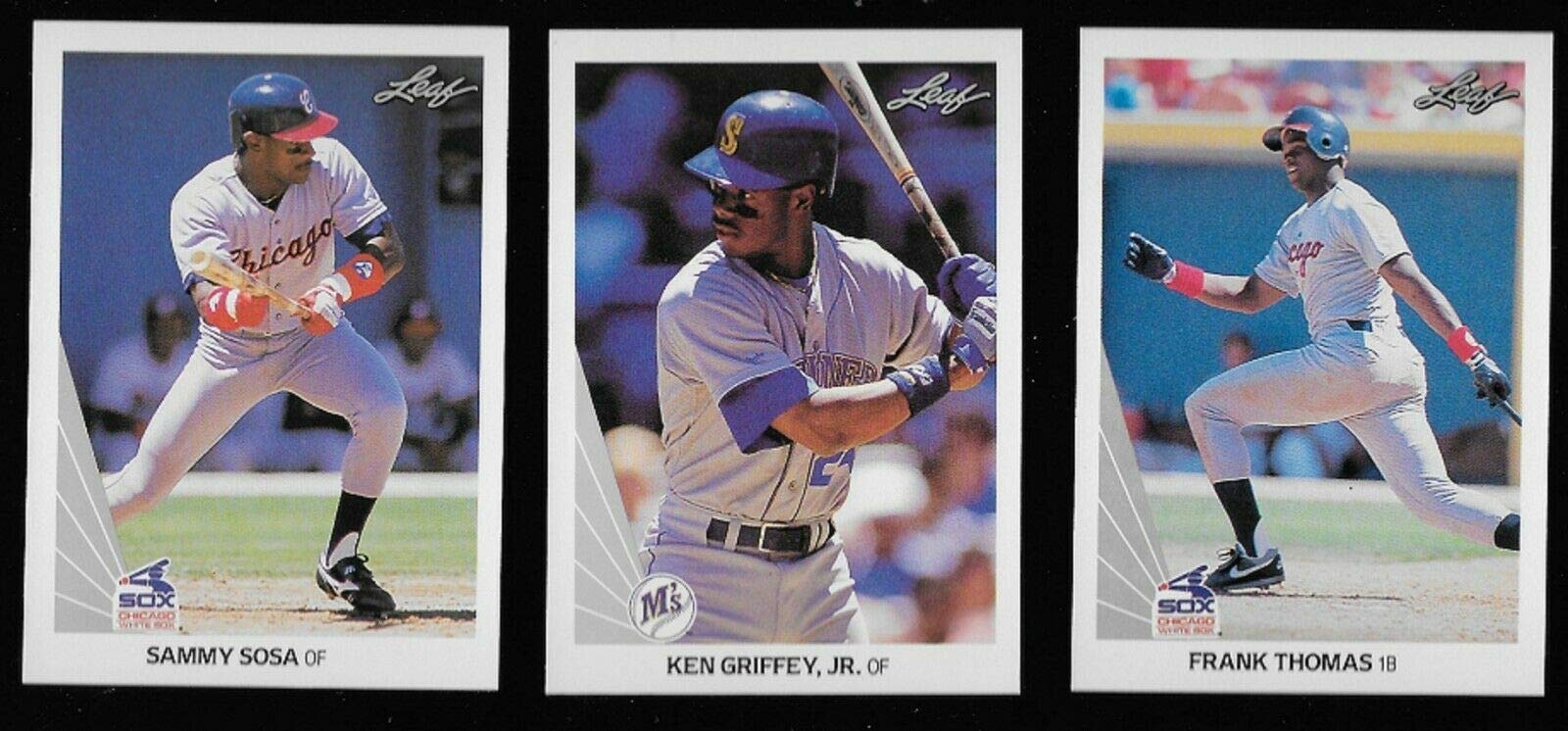 1990 Leaf Baseball Cards Complete Set of 528 Cards Including Rookie Cards of Frank Thomas, Sammy Sosa, Larry Walker : Collectibles & Fine Art