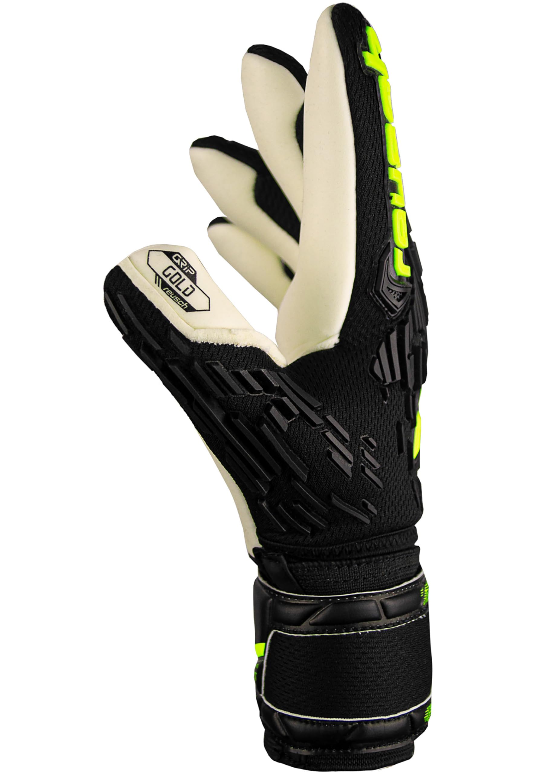 Reusch Attrakt Freegel Gold Finger Support Junior, Guanti da Portiere per Bambini Unisex-Youth