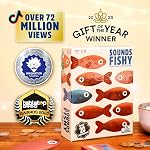 Sons Fishy: Le jeu de société de famille à la pensée rapide et bluffante pour les enfants 10+ et des adultes — Meilleurs nouveaux jeux de société, Jeux de quiz de famille, Trivia Games, Grand Panier de Pâques