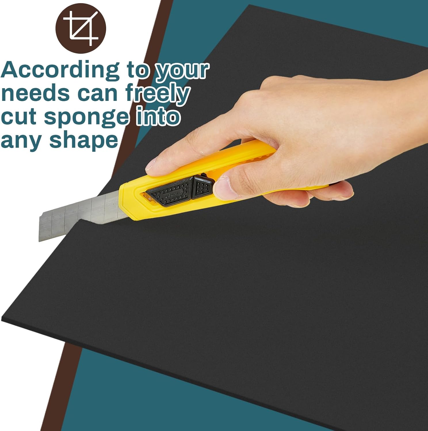 Frienda 1 Pack 118" x 60" x 0.2" Upholstery High Density Craft Sheets Cushion Foam Replacement Rectangle Cut to Size Cushion Chair Padding, Suitable for Shipping, Packing, Mailing, DIY, Cosplay(Black)