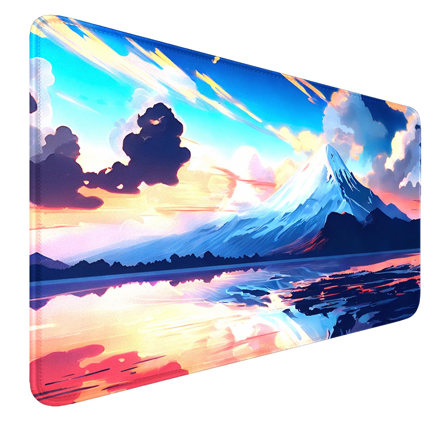 MTG MAT, 24" x 14" MTG Playmats Stitched Edges for MTG TCG Trading Card Smooth Rubber Surface Anti-Slip Mouse Pad with Storage Bag Thickened 3mm