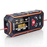 Dual Laser Measuring Tool, CIGMAN 393Ft Bilateral Laser Measurement Tool Color Backlit LCD Display, Rechargeable Laser Measure with 6 Units Ft/in/M, Angle Sensor, Multiple Measure Mode, Magnetic Back