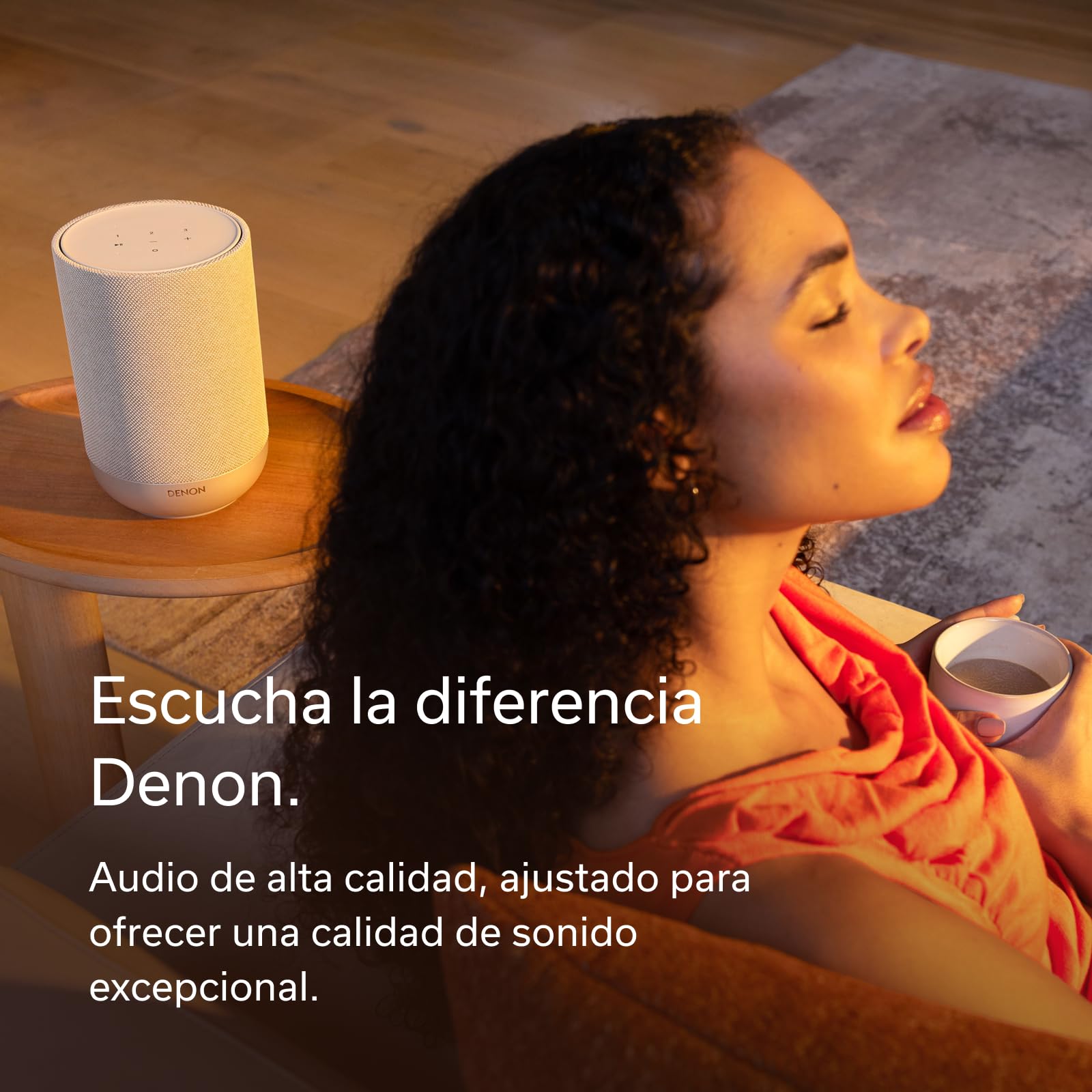 DENON Home 200 Altavoz Inteligente Inalámbrico con Dolby Atmos Music, HEOS Streaming, WiFi, Bluetooth, AirPlay 2, Audio Hi-Res, Función Par Estéreo, Diseño Elegante - Negro
