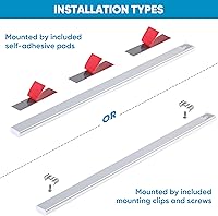 Vista 4 de Litever Luz LED para debajo del gabinete con alimentación USB para encimera de cocina, banco de trabajo, estación de café, espacio de trabajo