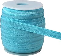 Vista 12 de Banda elástica de satén para coser de 3/8 pulgadas, rollo de cinta elástica brillante con cordón elástico plano para ligar el cabello, diadema