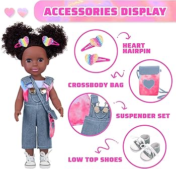 Amazon.com: UNICORN ELEMENT Black Baby Doll with Tie-Dye Rainbow