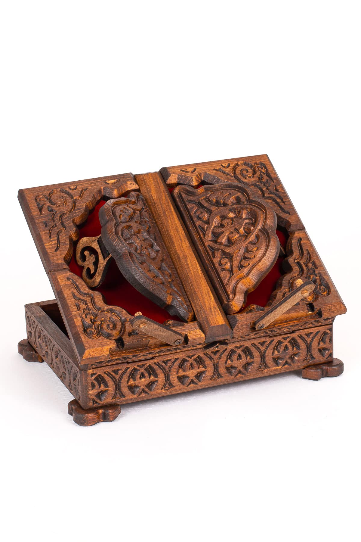 Prayer Book Holder Stand Ramadan Gift Rihal Rehal Wooden Carved Gift (Box Rihal)