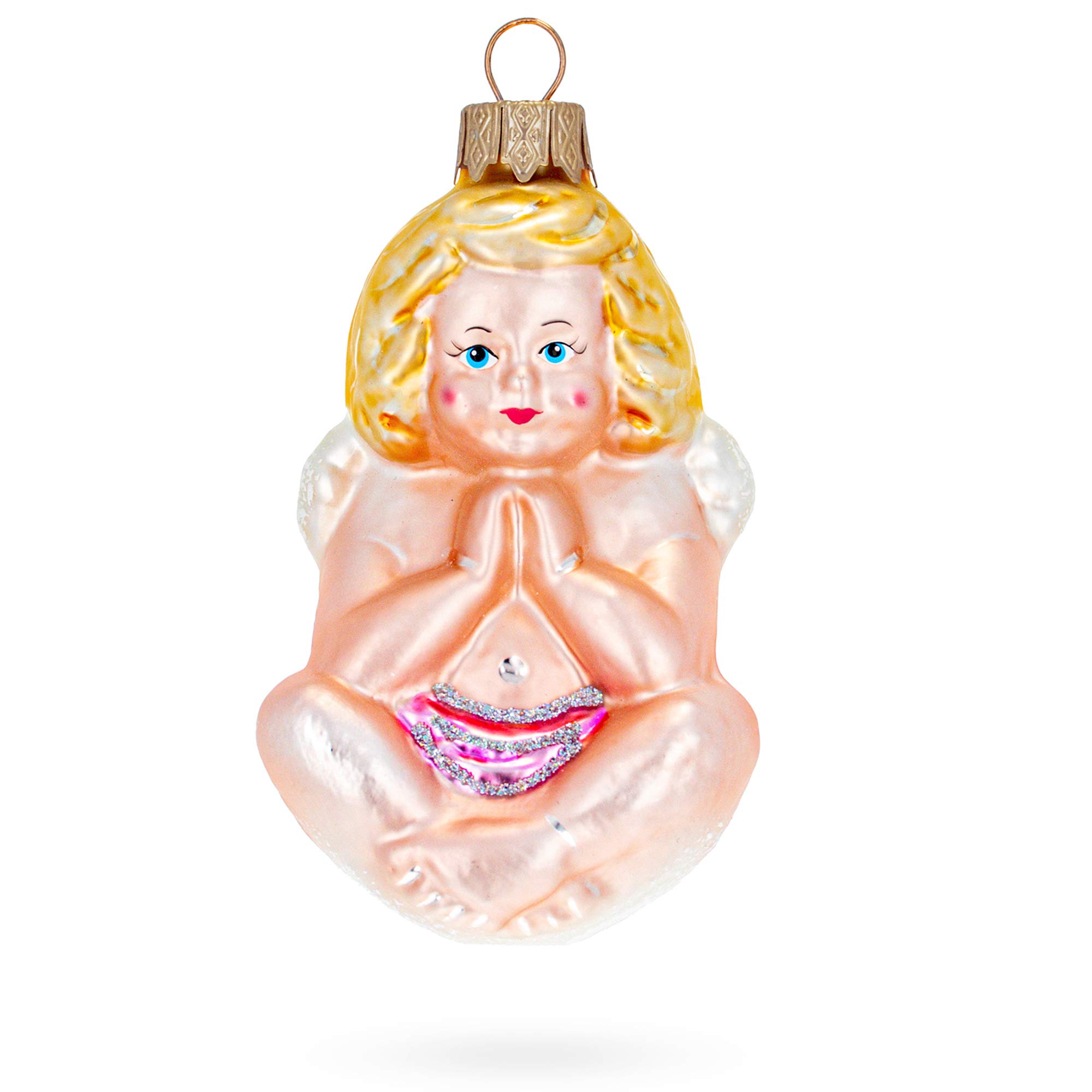 Décoration de Noël en verre Baby Angel idée cadeau de fin d'année