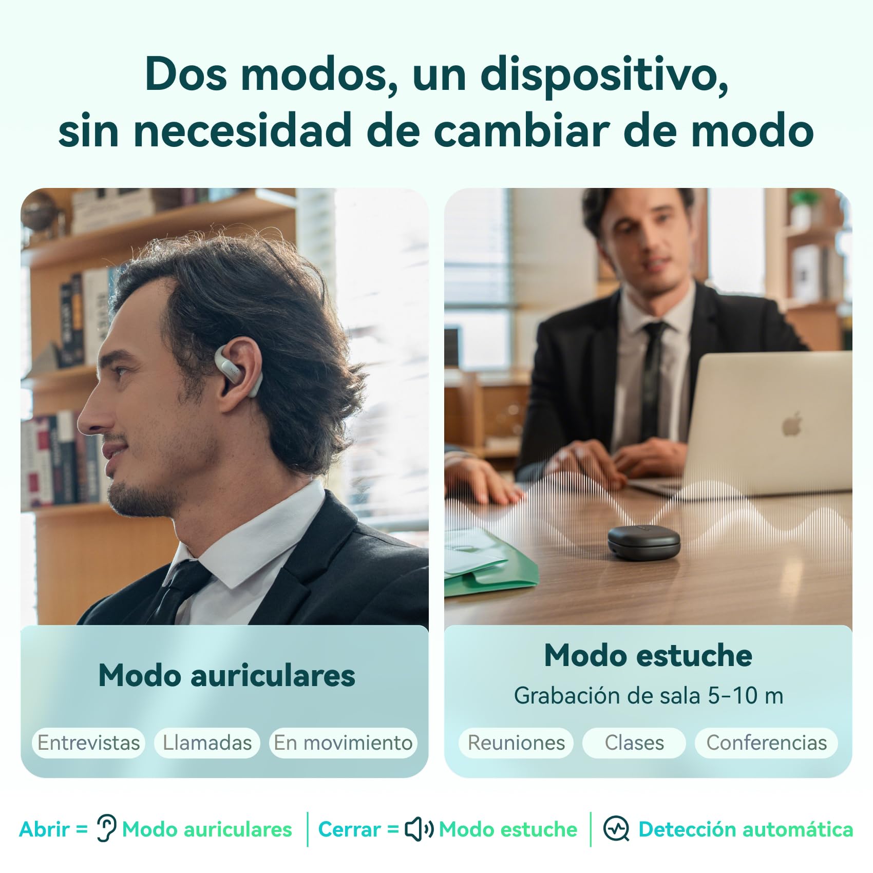TicNote Pods Grabadora de Voz portátil, 4G Integrado, sin Necesidad de teléfono: Dispositivo de grabación Activado por Voz con transcripción automática y Notas de reuniones