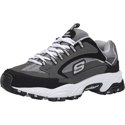 Skechers Men's Stamina Cutback Trainers, Charcoal Black, 7 UK Wide