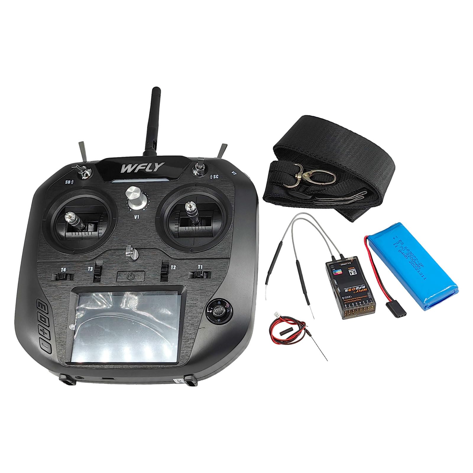 WFLY ET07 +RF207S 10Ch Digital Proportional RC System for Airplane Glider Helicopter Multi-Rotors Vehicle Ship (Mode 2 (Left Hand Throttle))
