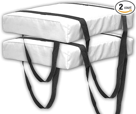 Bradley 2 Pack Type IV Boat Cushion USCG Approved Throwable Flotation Device; Coast Guard Approved Throw Preserver with Foam Cushion; throwable Boat Safety Device