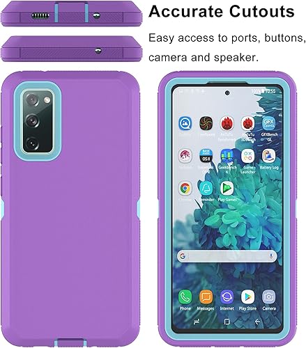 Miniatura 3 de Funda para Samsung Galaxy S20 FE 5G, resistente a prueba de golpes, funda protectora de plástico duro + carcasa híbrida de silicona de doble capa
