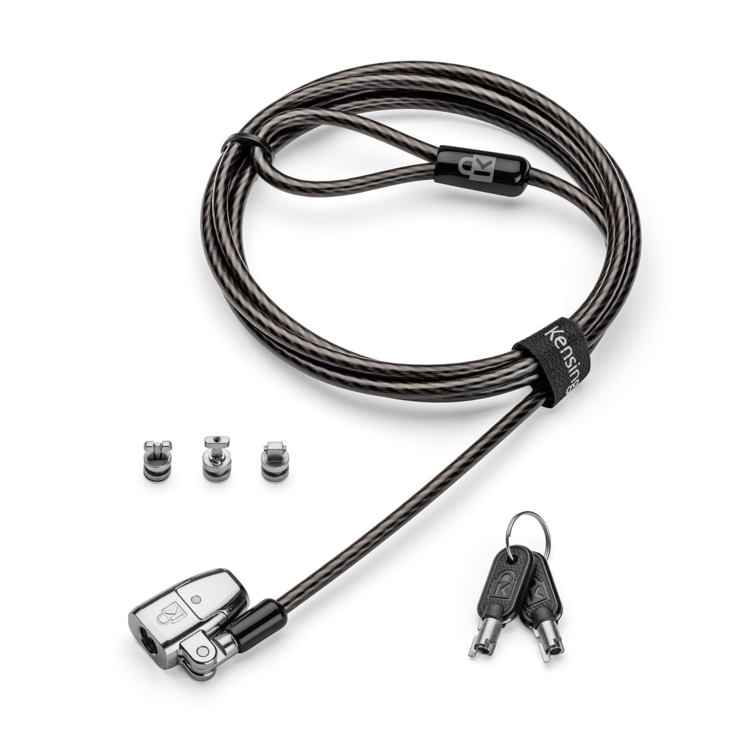 Kensington ClickSafe 2.0 3-in-1 Laptopschloss, T-Bar Nano Wedge, Schwarz