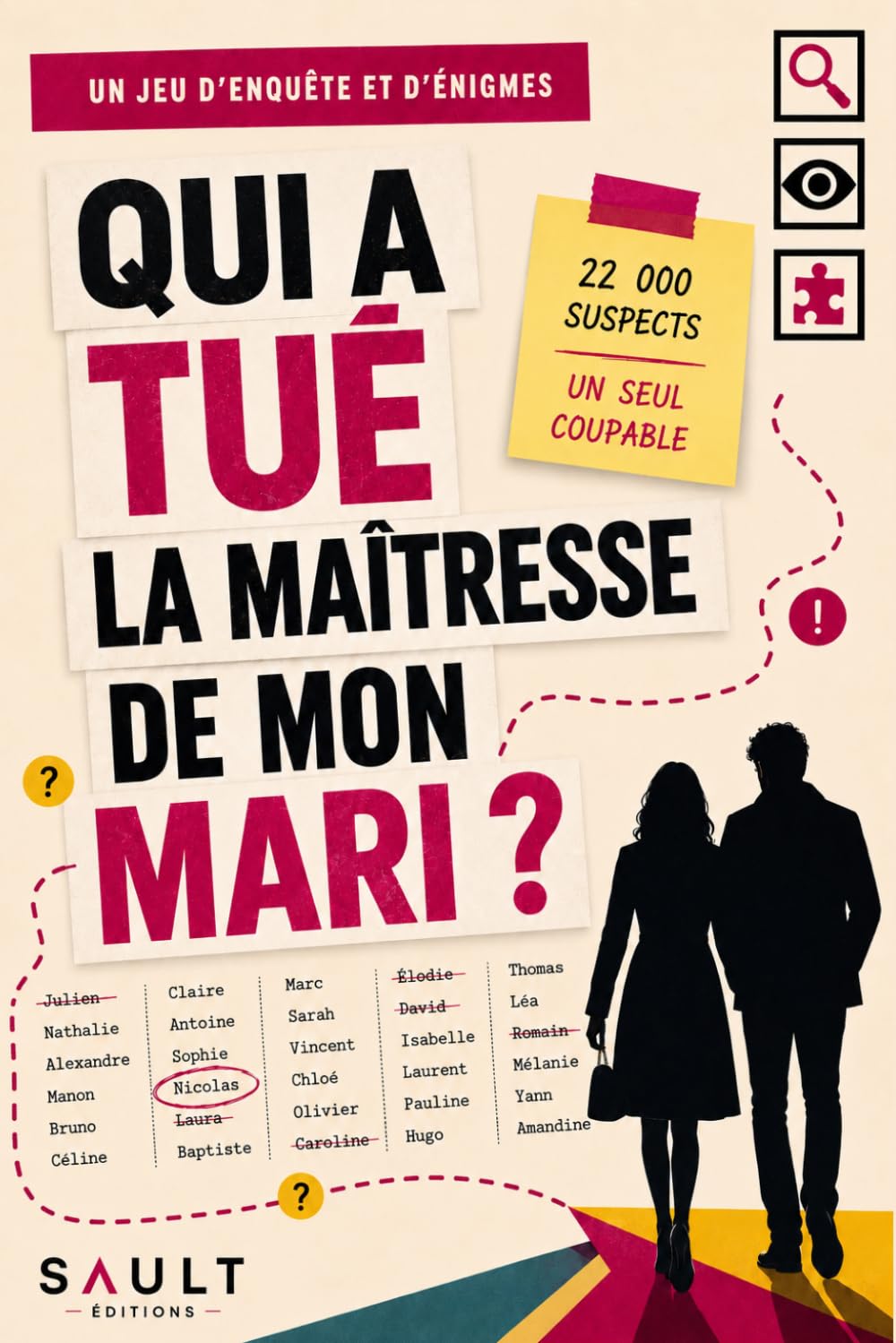 Qui a tué la maîtresse de mon mari ?: Livre d'enquête adulte – Énigmes criminelles à résoudre – Jeu interactif