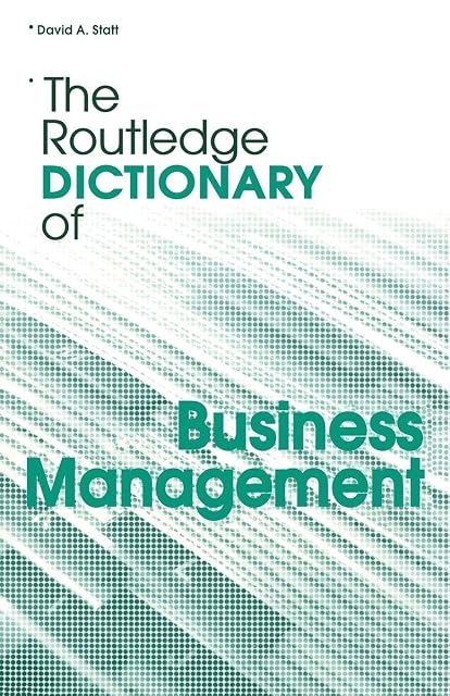 Portada de The Routledge Dictionary Of Business Management