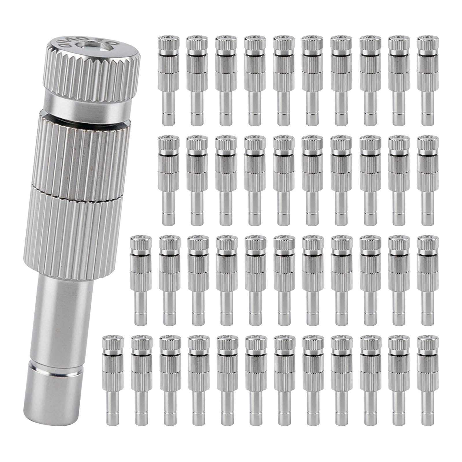 Photo 1 of Yuqutum 40 Pcs Brass Misting Nozzles, 6mm Misting Nozzles with Filter Mesh, Fit 1/4" Water Misting Nozzle Tees, 0.012"/0.3mm Orifice, for Outdoor Cooling System