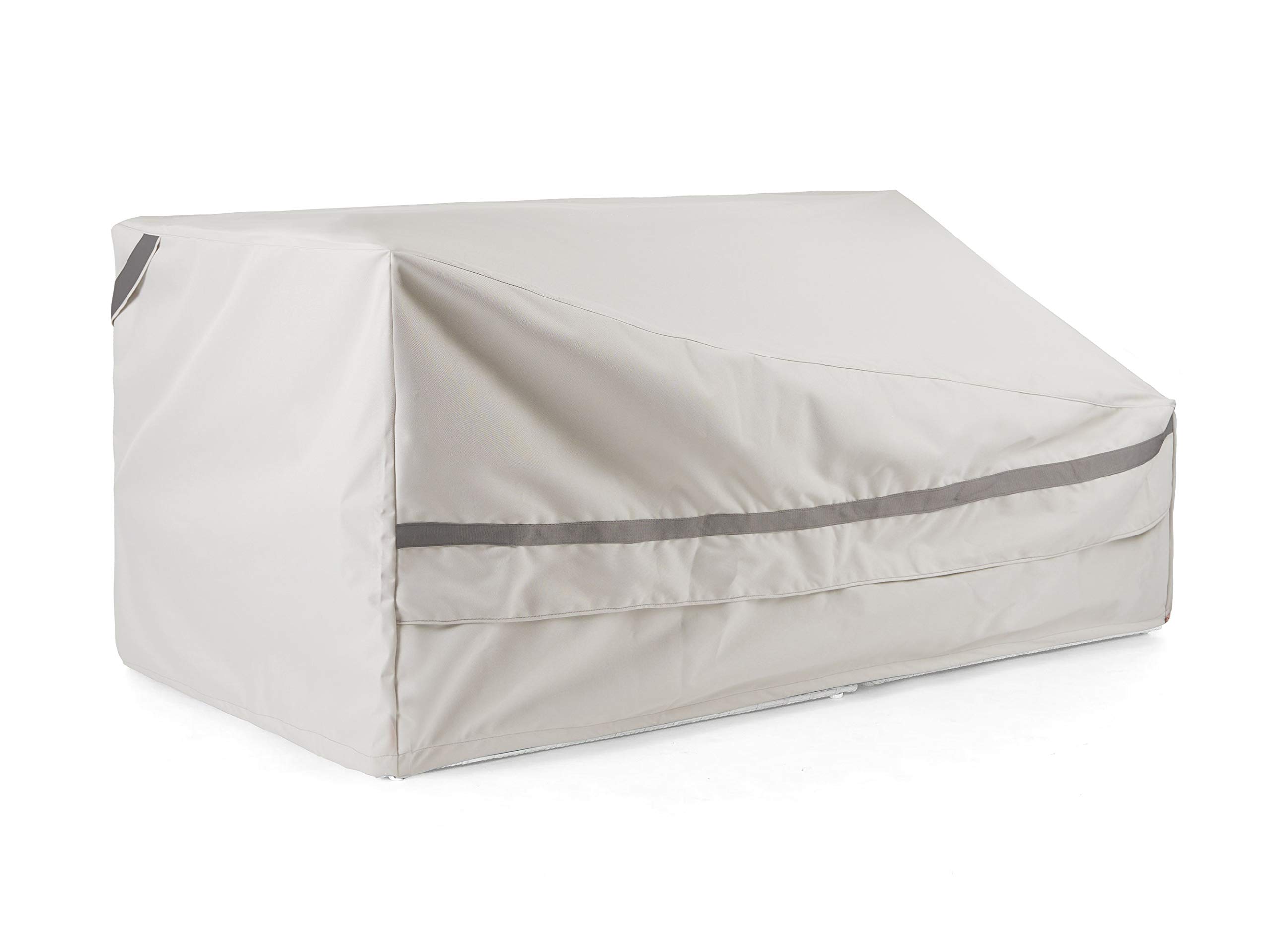 Covermates Left Arm Sectional Loveseat Cover - Premium Polyester, Weather Resistant, Drawcord Hem, Seating and Chair Covers, 58W x 34D x 30H, Stone