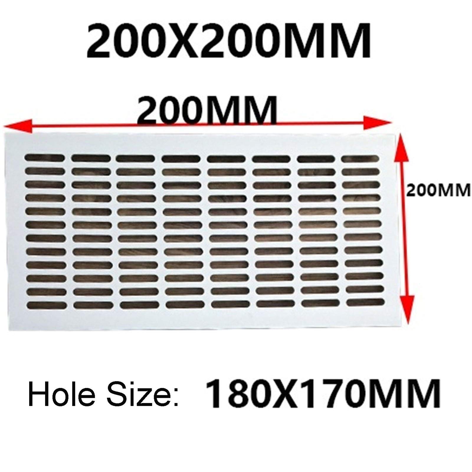 Copertura per griglia di ventilazione, Copertura della griglia di ventilazione in lega alluminio for pareti(Golden,200x550mm)