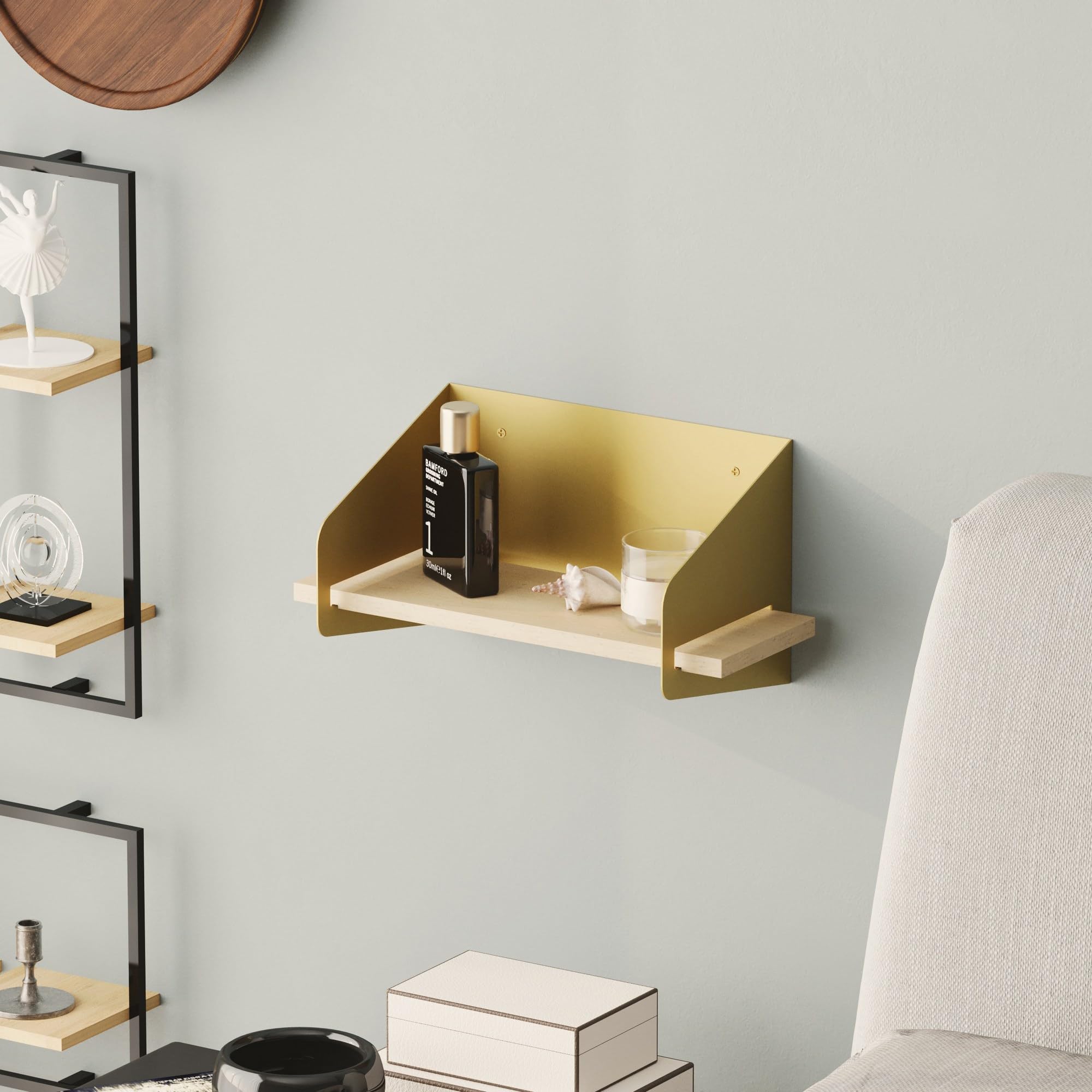 Krosi Decor  Estante De Pared Medıum Arm Oro , Leroy Merlin