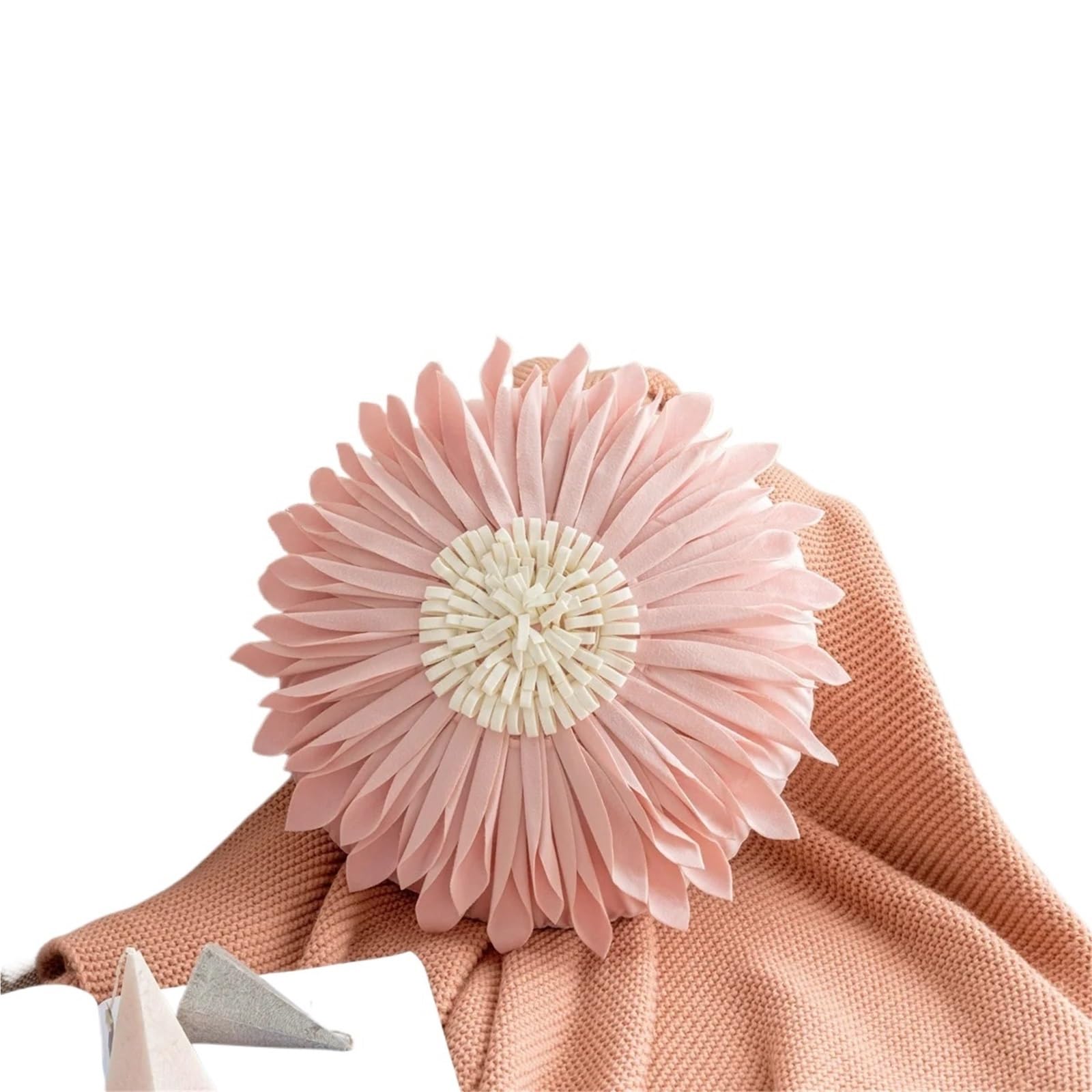 LCKKJHG Pink Flower Decoration Pillow Cover 30x50/45x45CM 3D Handmade Cushion For Office Home Pillowcase(8-45cm)