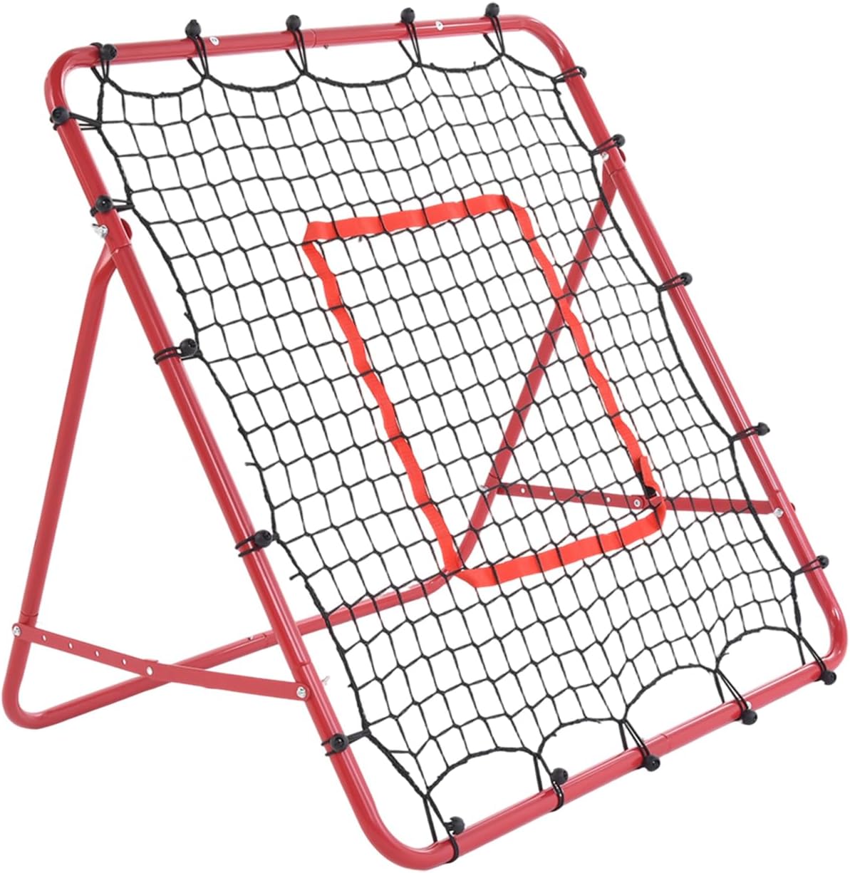 3.3x3.3FT Foldable Baseball Rebounder Net | 5 Adjustable Angles Pitch-Back Target for Grounders & Fly Balls | Compact Fielding Trainer for Baseball, Soccer, Volleyball & Practice Drills