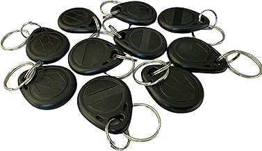 YARONGTECH - 10 x 125KHz Rewritable RFID Key Fobs - Blue Red Yellow - Blank Chip T5577 - Hotel Token (Black)