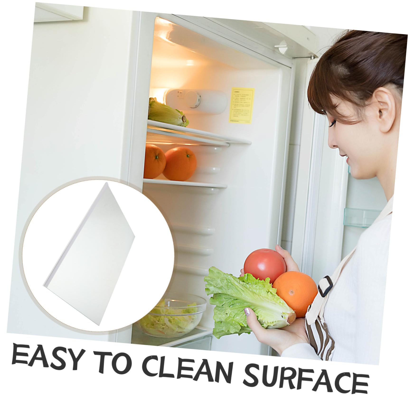 FOMIYES Estante de Vidrio Templado Transparente y Fácil Identificación para Refrigerador Borde Pulido y Diseño Seguro, Adecuado para Nevera