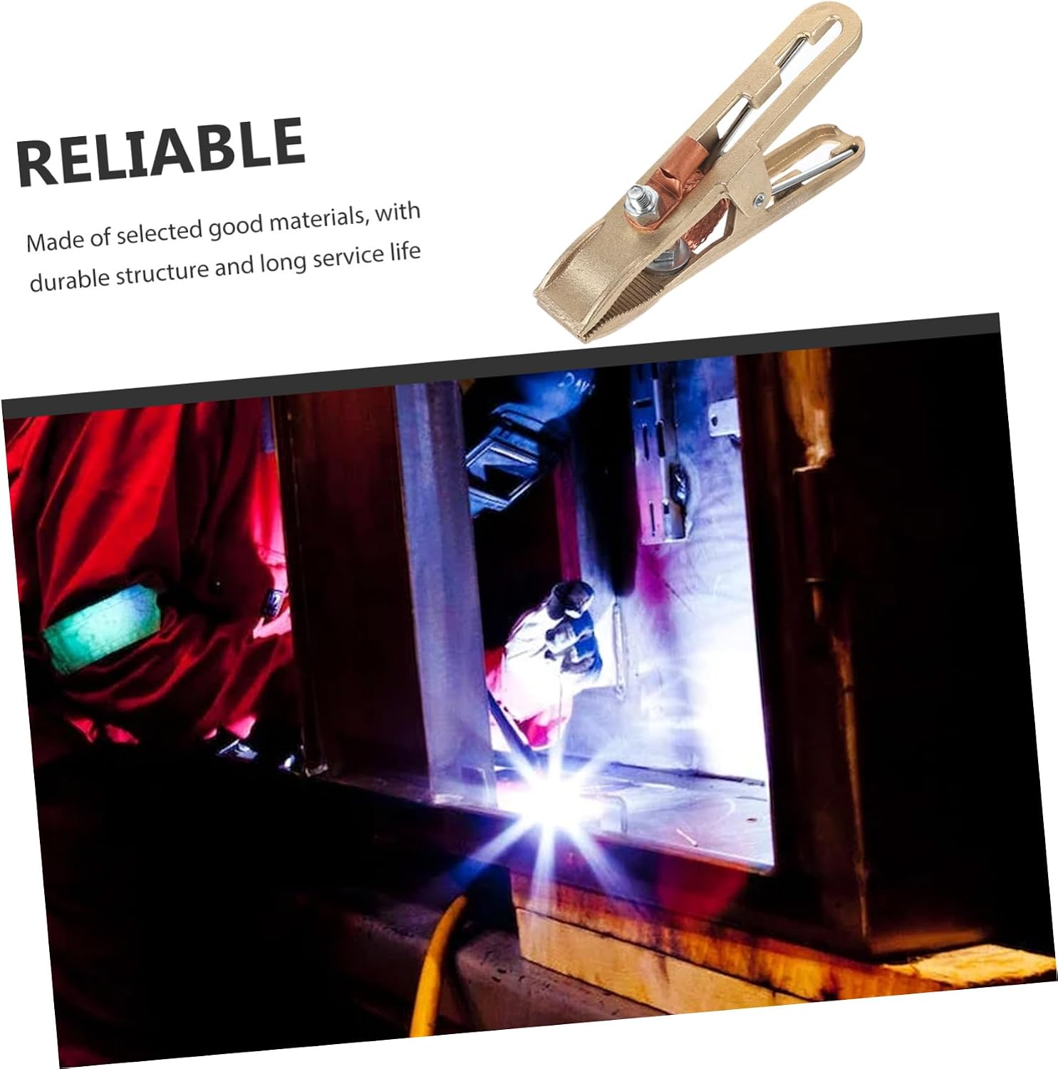 Angoily 500a Heavy Duty Copper Ground Clamp for Welding Welder Grounding Clamp with A-shape Design for Secure Connection Excellent Conductivity and Reliable Grounding Performance