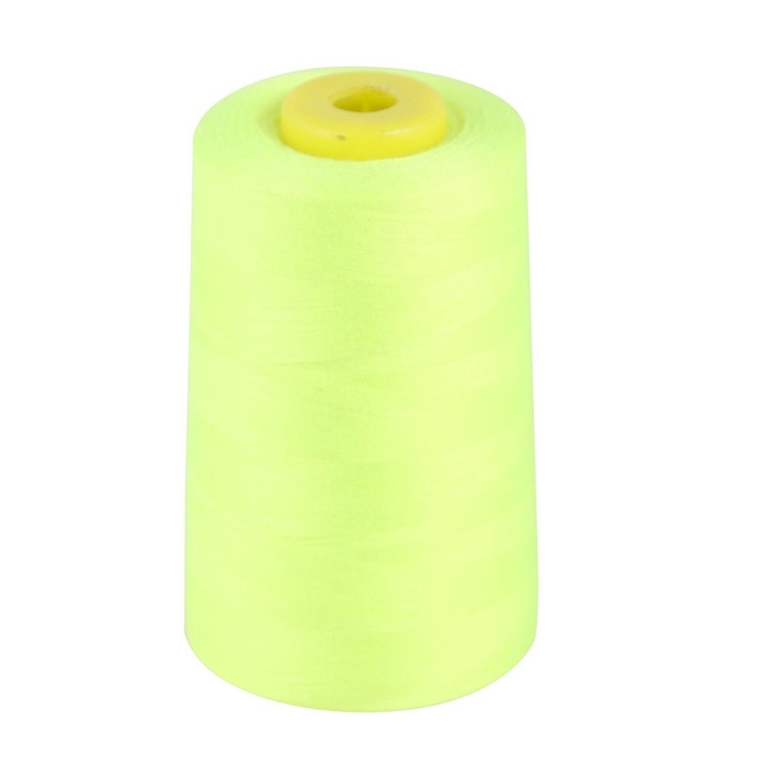 Polyester All Purpose Polyester Sewing Thread 40S/2-4 x 5000 Meters (5468 Yard) Cones 4 Large Cones for Sewing, Quilting, Piecing, Stitch, Serger and Overlock (Fluorescent Yellow)