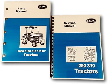 Service Parts Manual Set for Long 310 Tractor Repair Shop Catalog Technical Book Numbers