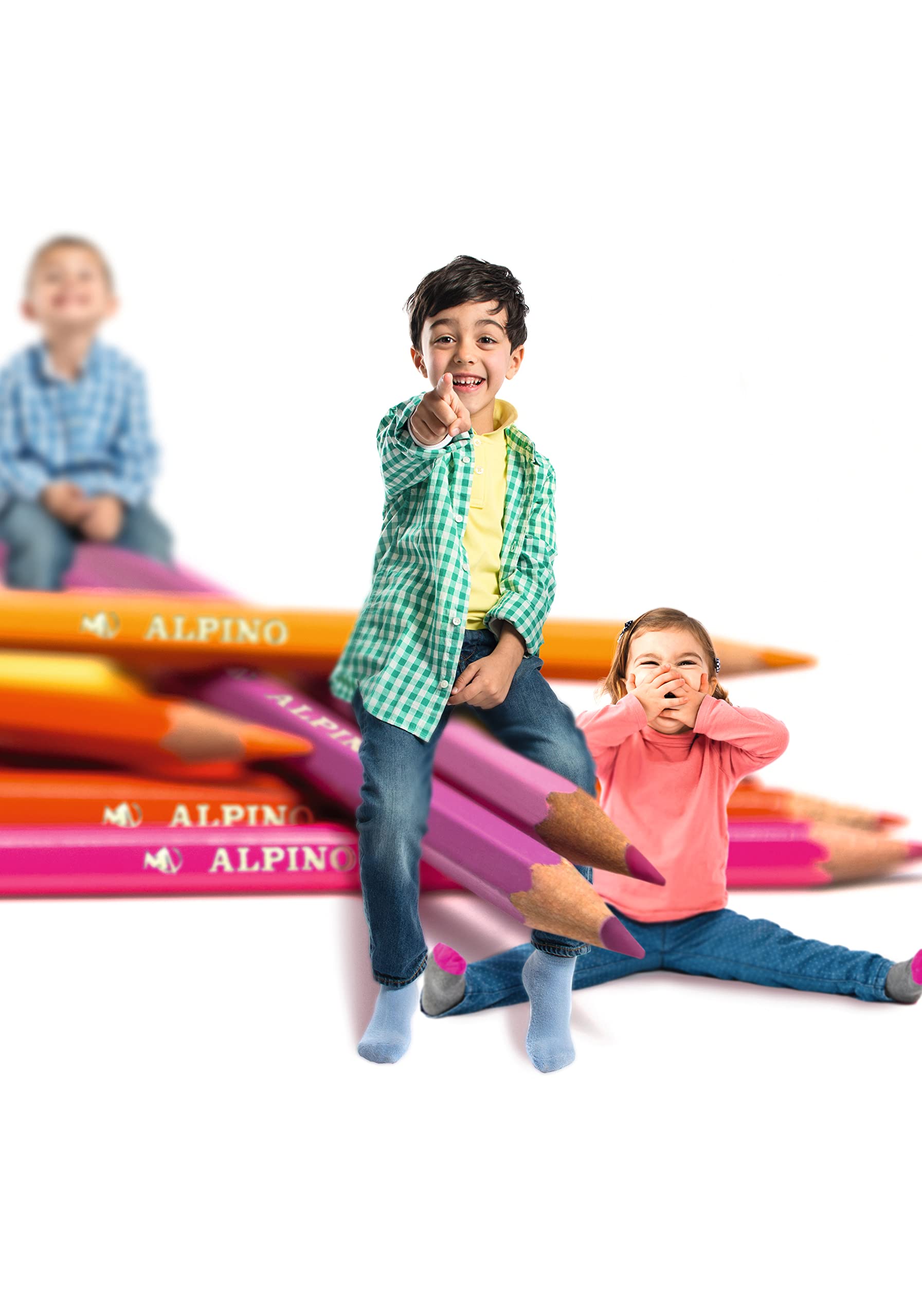 Alpino Lápices de Colores 24 Unidades para Niños Material Escolar Estuche