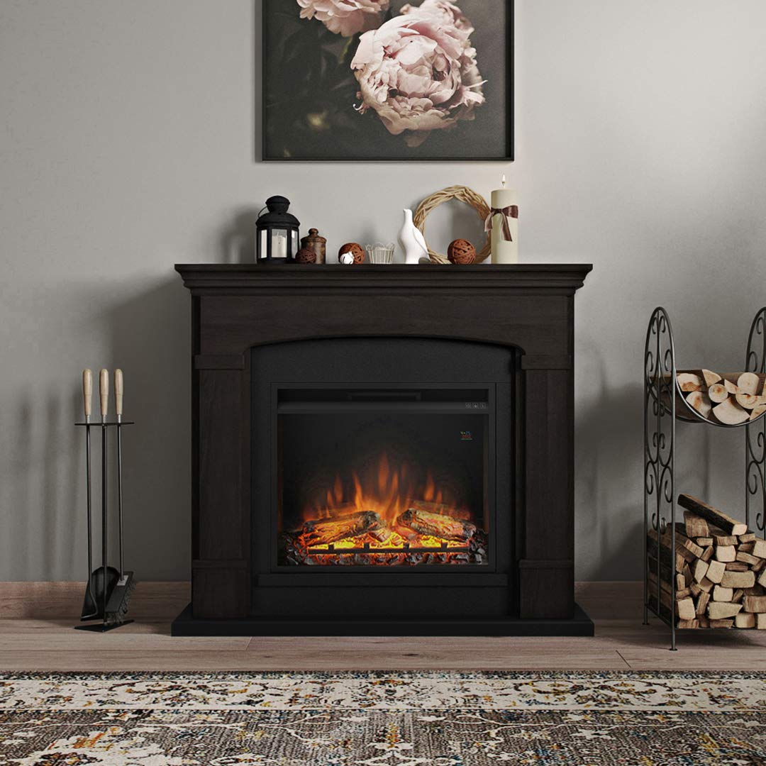 Kominek elektryczny TAGU Helmi z elektryczny wkład Powerflame 23", Ogrzewanie o mocy 1500 W, Programowalne 7 dni, Zdalne sterowanie pilotem