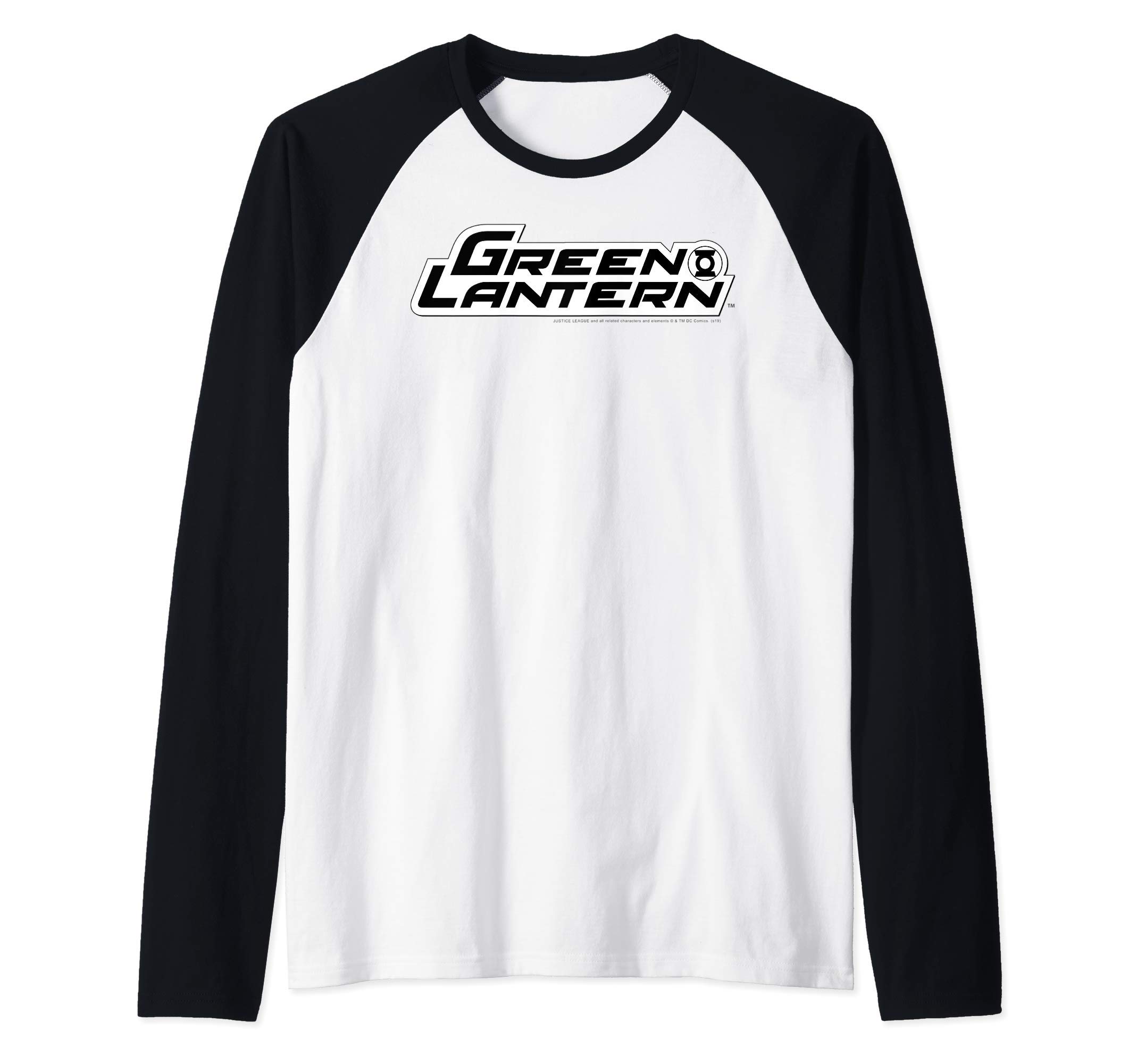 dc comicsThe Green Lantern Bold Text Poster Raglan Baseball Tee