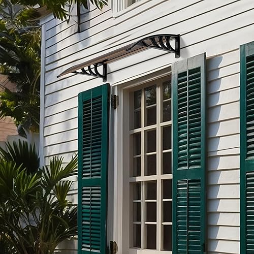 Vista 130 de VINGLI - Toldo para puerta y ventana para exteriores, 30 x 40 pulgadas, cubierta de policarbonato para puerta de patio, para protección del sol