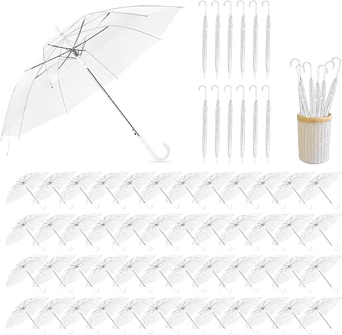 Profasion Transparente Hochzeitsschirme, hohe Sichtbarkeit, transparent, fest un