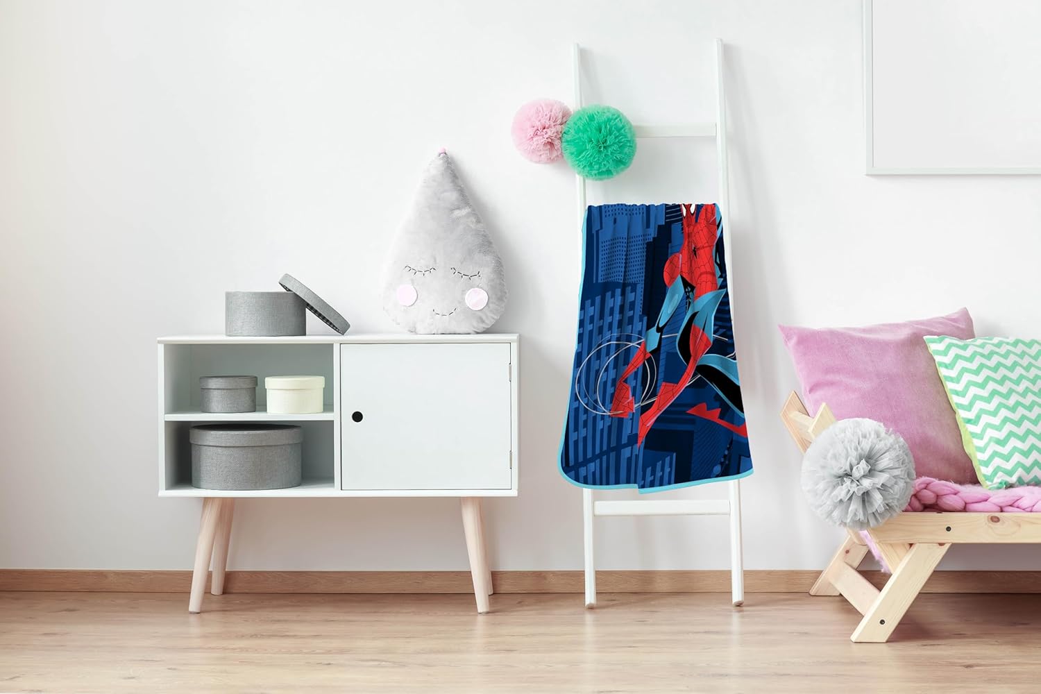 Sunny Side Up Kids Plush Throw Blanket – Children's Soft & Comfy Throw for Couch or Bed – Cozy Home Décor for Living Room & Bedroom, Blue - Spiderman, 46x60 - Throw Blanket - Image 6